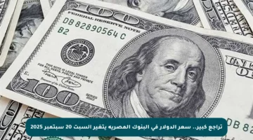 تراجع كبير.. سعر الدولار في البنوك المصرية يتغير السبت 20 سبتمبر 2025